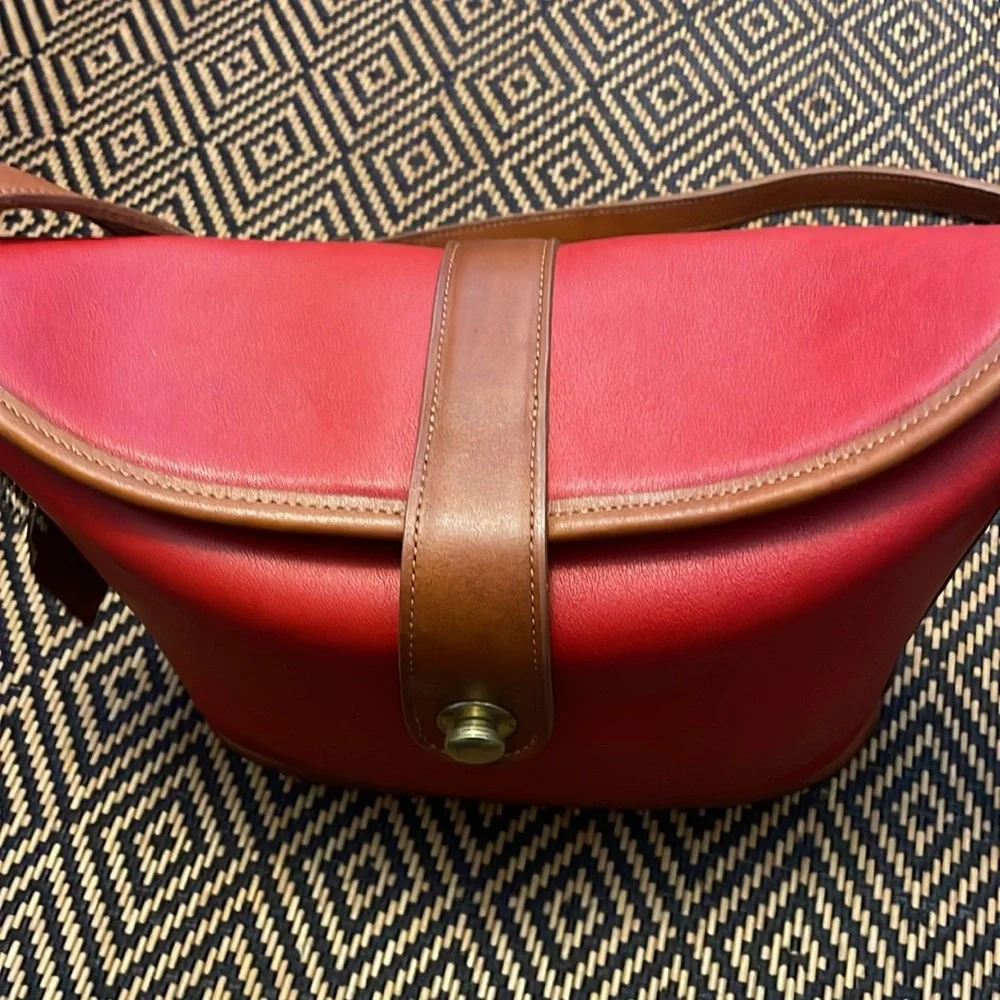 Vintage Coach Binocular Spectator 6853 (9853) RED WITH TABAC and brass - Picture 11 of 15